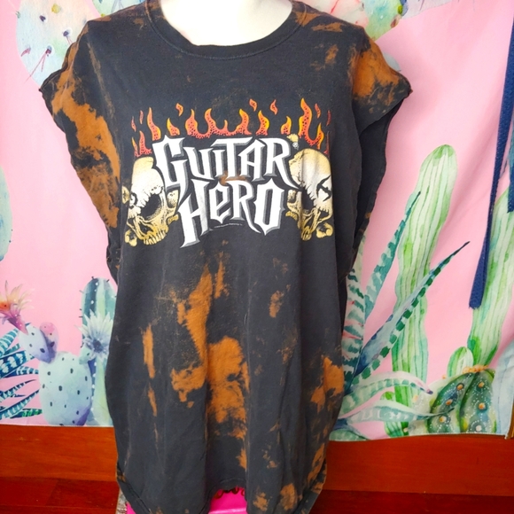 Mens • Unisex • Guitar Hero Cut Off Muscle Tank Top XL - Picture 1 of 10